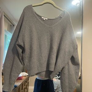 Madewell Gray V-Neck Women's Sweater
